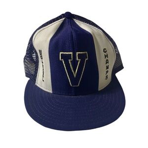1985 Villanova Wildcats National Championship SnapBack Trucker Hat Navy White